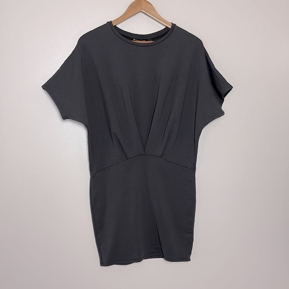 Athleta Pronto Dress Pleated Soft French Terry UPF 50 Short Sleeve Olive Sz S - Picture 2 of 15